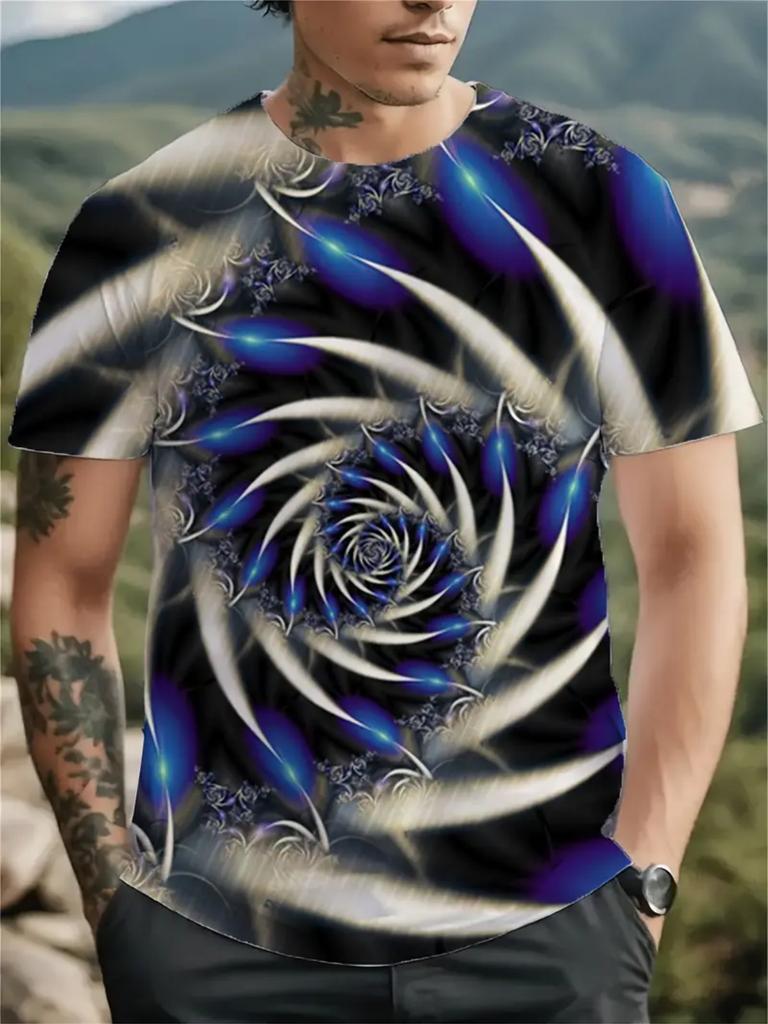 T-shirt Homme Tops d'Été T-shirts Graphiques Colorés T-shirt à Manches Courtes Col Rond Vêtements Streetwear Harajuku Vêtements Homme Imprimés 3D