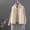 New 2023 Autumn/Winter Women's Retro Buttoned Thin Warm Cotton Vest