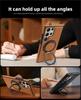360° Rotation Stand Holder Leather Magnetic Case For Samsung Galaxy S26 S25 Ultra S24 S23 S22 Plus Wireless Charge Bumper Cover
