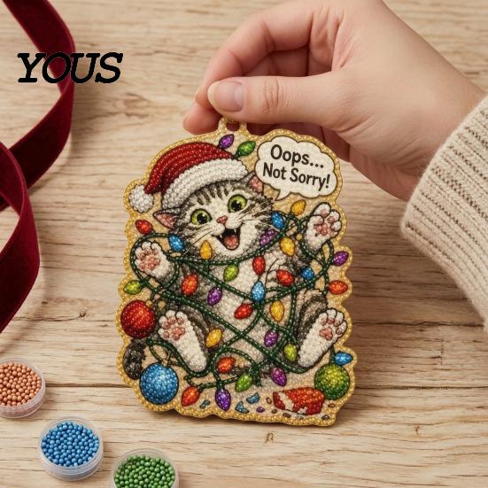 Creative Gifts for Craft Lovers Christmas Hanging Faux Pearl Art Kit Adult, DIY Bead Decorative Beads Crafts Painting Ornament, Handmade Holiday