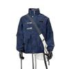 Mens Stand Collar Faux Leather Jacket Thickened Workwear Style Retro Biker Coat