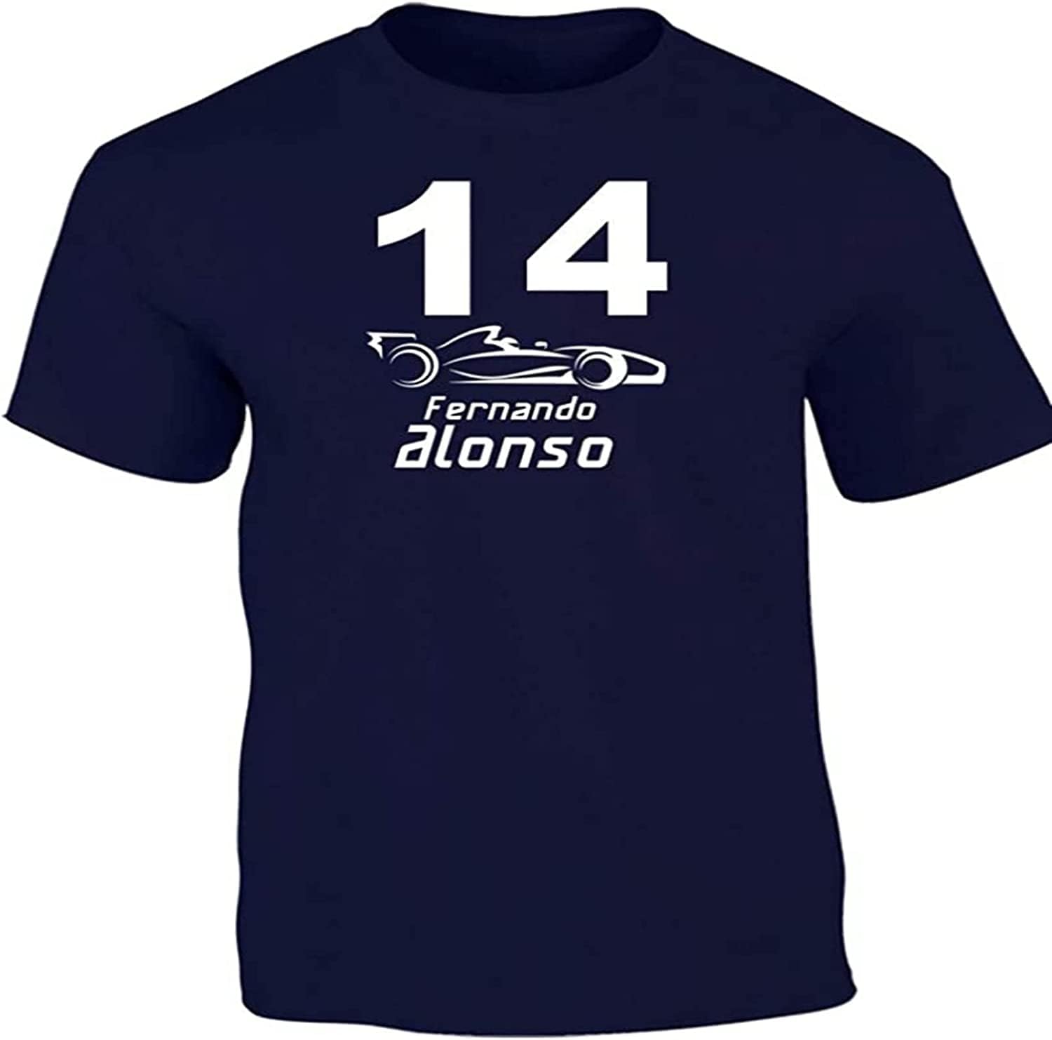 Fernando Alonso FT Shirt Fernando Alonso 14 T Shirt Formula T Shirt Blue Mens M