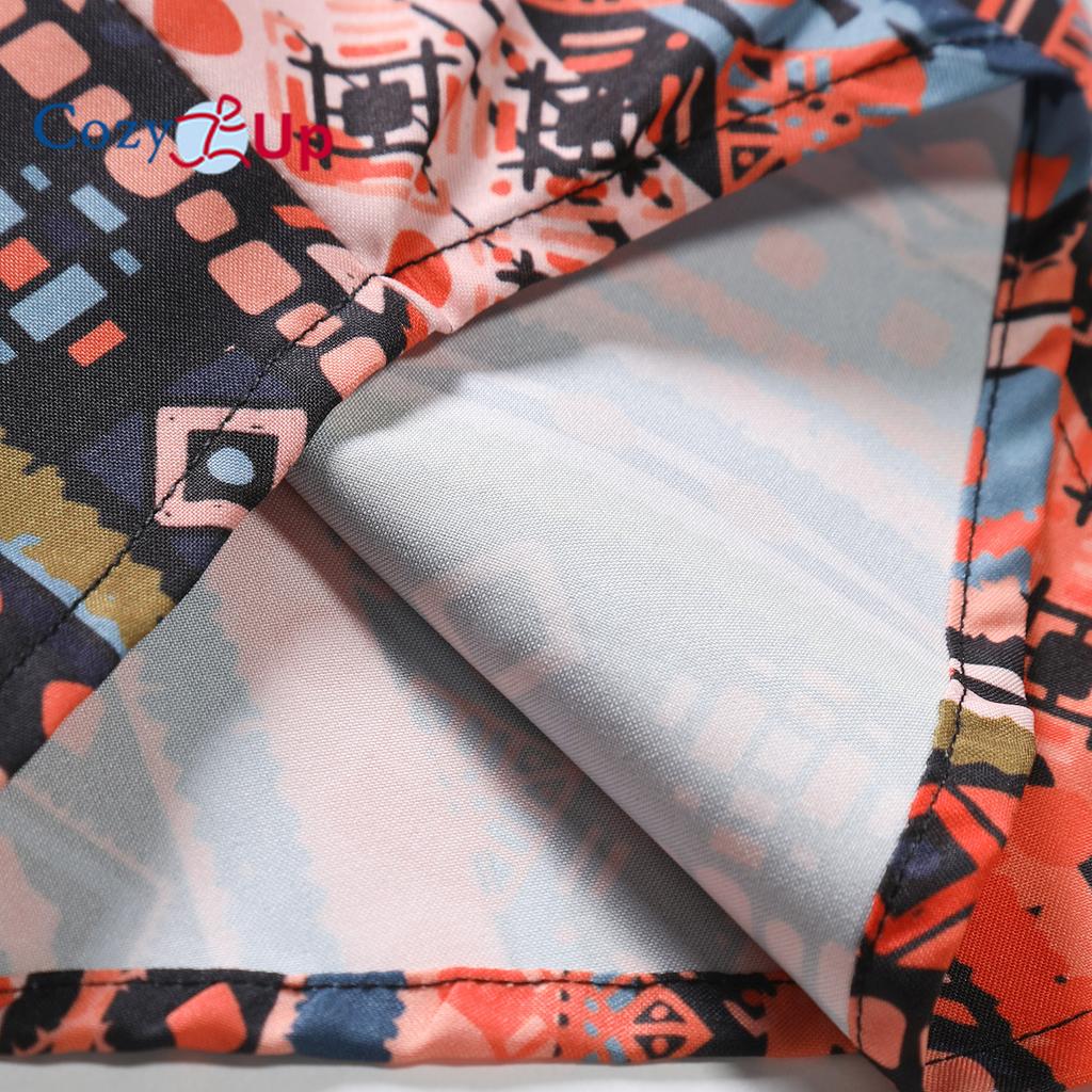 Men Short Sleeve Shirt Orange Vertical Stripe Printed Fashion Men Summer Shirt