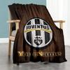 Juventus Personalized Text Blanket Cozy Customizable Blanket Durable Comfort Great for Sofa Living Room Picnics Bed for All Occasions