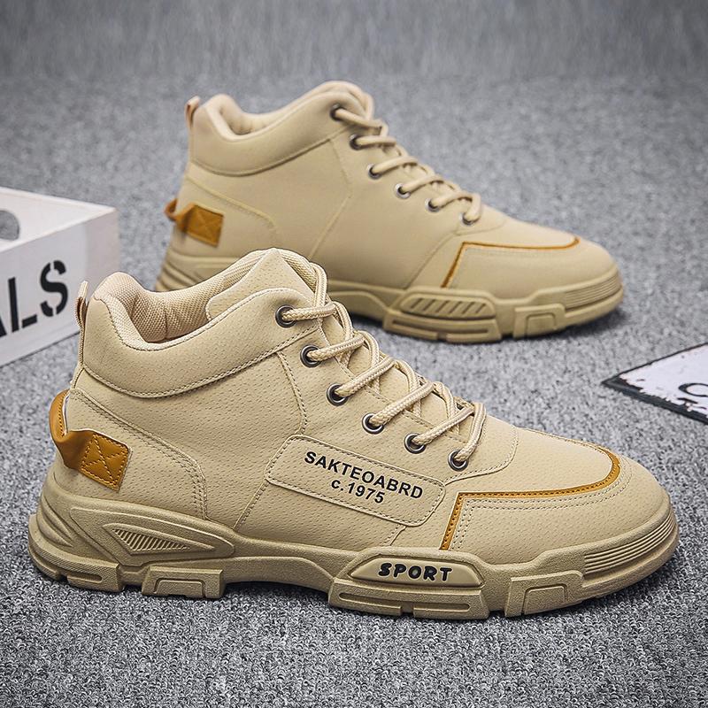 Winter Boots Men Plush Warm Snow Boots Comfortable Male Casual Outdoor Sneakers Non-Slip Lace-up Flat Ankle Boots Man