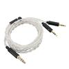 Earphone Cable Replacement Silver Plated Copper 3.5mm To Dual 2.5mm Plug Headphone Sound Wire 1.2m for HE400S HE‑400I
