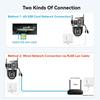 4G IP Camera with 4G Sim Card 12MP 6K Triple Screens Optical Zoom PTZ Motion Detect Color Night Vision Security Monitor EU Plug