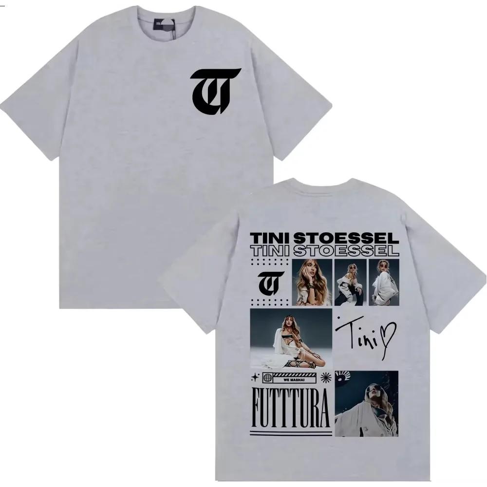 Tini Stoessel Futtura Album Tour 2026 Graphic T Shirt Men Women Clothing Fashion Aesthetic T-shirts High Quality Cotton T-shirts
