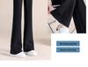 Women's Black High-Waisted Micro-Flare Suit Pants - Slimming, Body-Shaping, Petite Bell Bottoms for Spring & Autumn