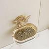 1PCS Butterfly Suction Cup Soap Holder Double-Layer Soap Box with Sponge No Drilling Drainage Water Soap Storage Bathroom Shelf