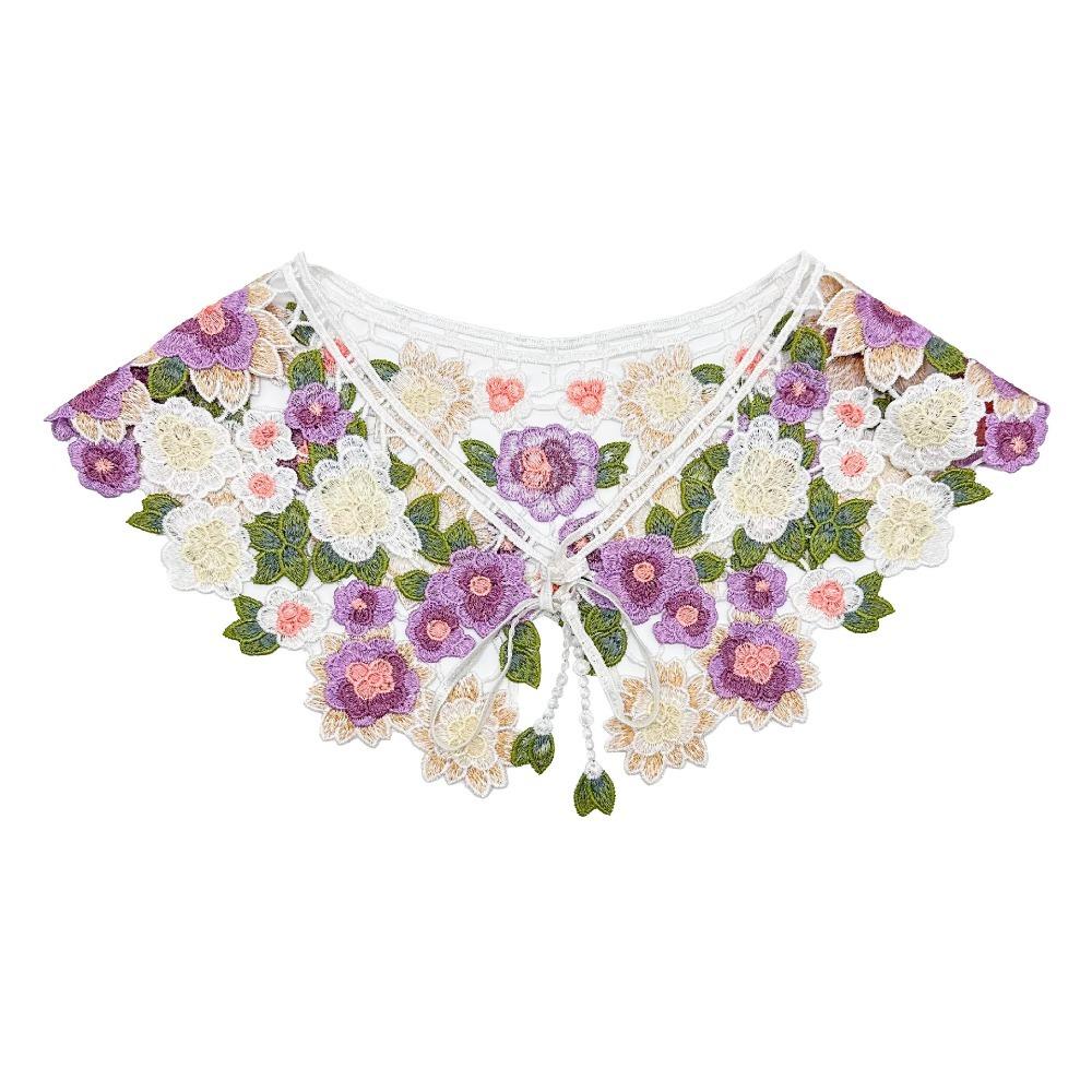 Embroidery Women's Lace Collar Collar Insignia Cloak Fake False Collars New Detachable Shirt