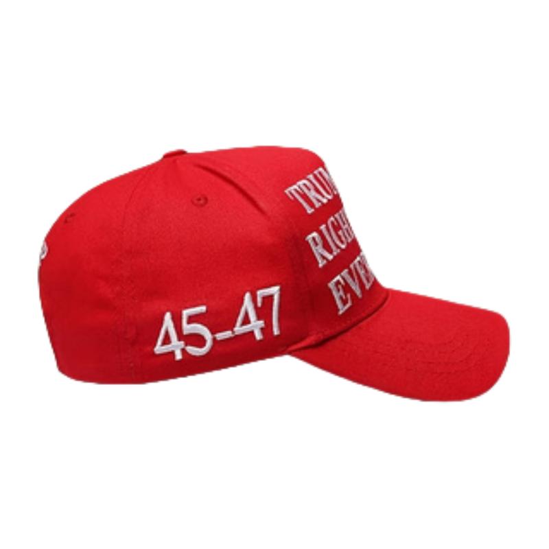 Trump was Right About Everything Baseball Cap Spring Outdoor Sun Hat Multifunction Adjustable USA Flag Embroidered Trucker Hat
