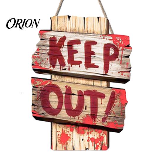 Striking Halloween Visual Effects Decoration Hanging Sign, Festive Party Wooden Decorative Plaque, Easy Modern Room Decorations Hang Decor for Indoor