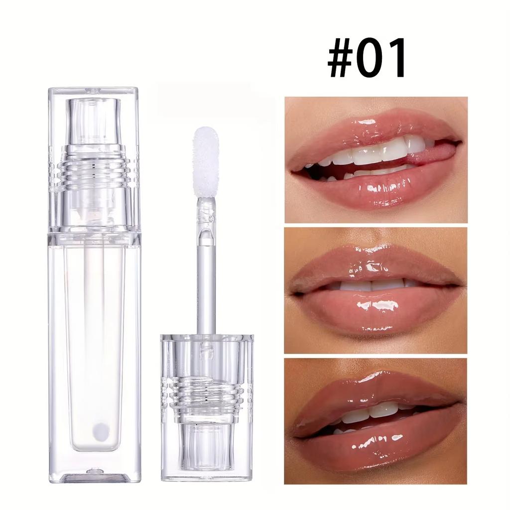 1 Stück Feuchtigkeitsspendendes Kristall-Lippenöl Aufpolsternder Feuchtigkeitsspendender Glanz mit getönten Nuancen für alle Hauttypen Frauen Kosmetik Make-up