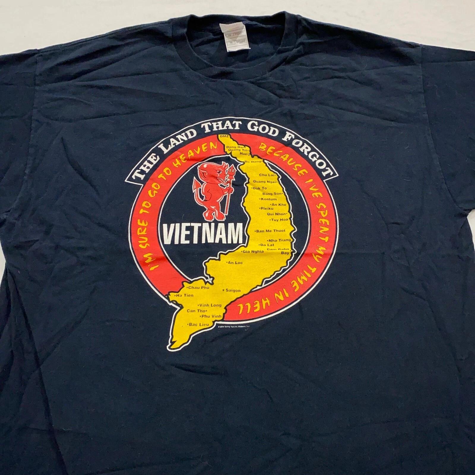 

vintage 2004 VIETNAM THE LAND THAT GOD FORGOT T-Shirt LARGE/XL war pow military 4XL