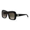 Celine Classic Retro Design Acetate Pilot Sunglasses Unisex Sunglasses Glossy-Black CL40331U-01F