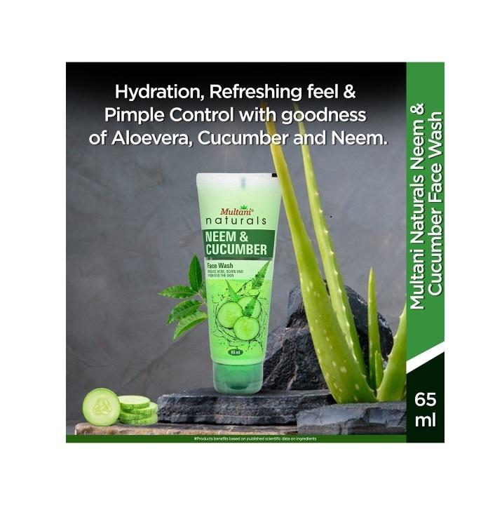 Naturals Neem & Cucumber Face Wash - 65 ml, Neem Face Wash