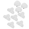6pcs Paste Style + 3pcs Pull Cord Style Cloth Pad Covers For H2o Mop X5 Triangular Steam Mop (white)