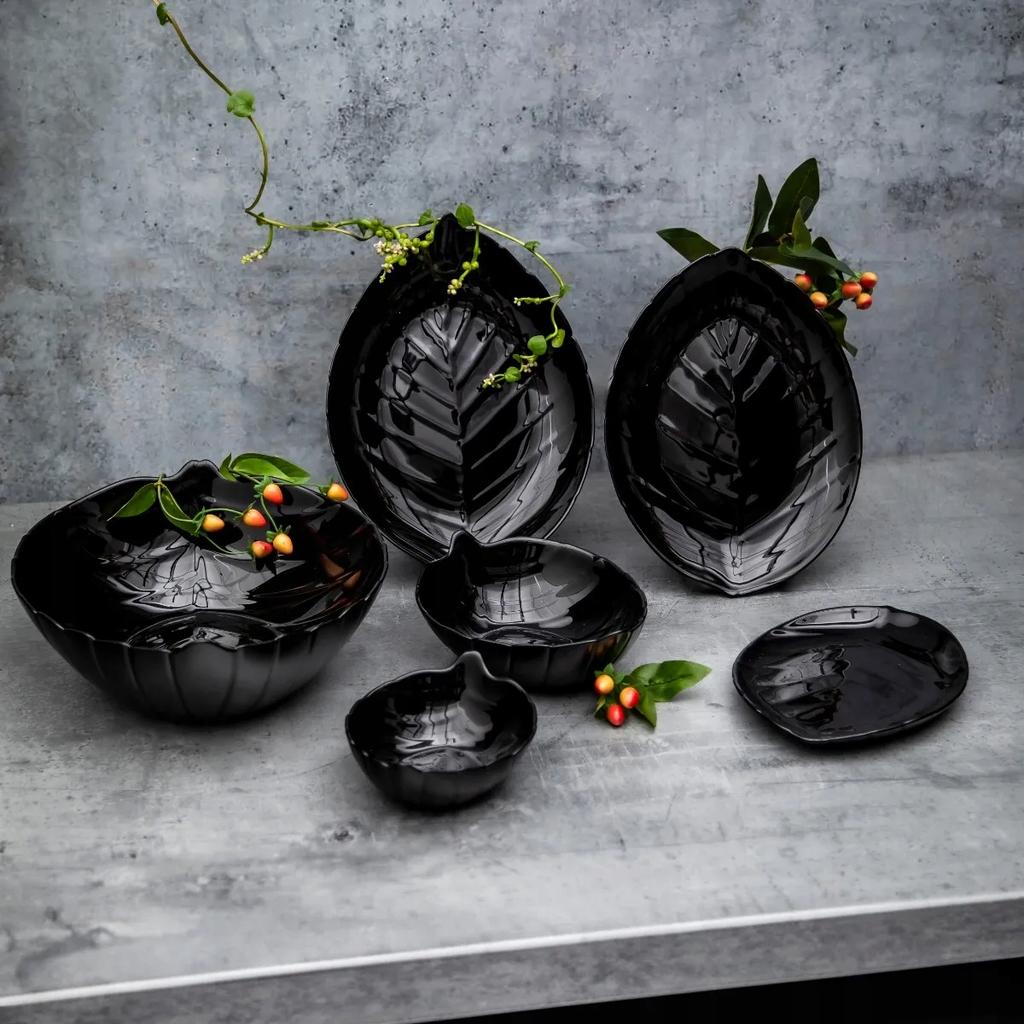Glass Bowl Salad Bowl Leaf Universal 1Pc