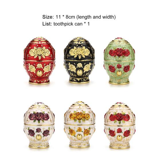 Excellent Toothpick Dispenser Carved Ultra-light Floral Retro Luxury Organizer Case