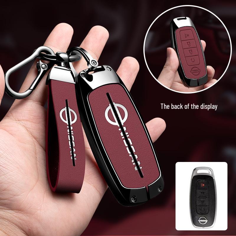 Metal Keychain Cover for Nissan Qashqai, X-Trail, Tiida, Kicks, Murano, Sylphy, Terra