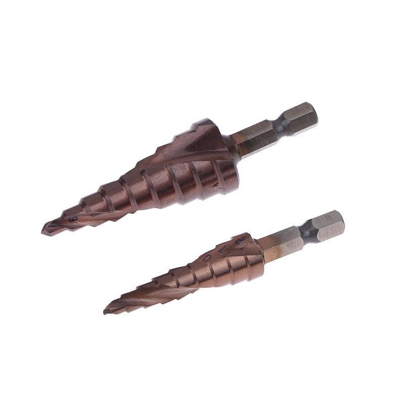 4-12/4-20/4-32Mm Spiral Groove Step Drill Bit M35 Cobalt Step Drill Bit Metal Taper Drill Hss Titanium-Coated Drill Bit