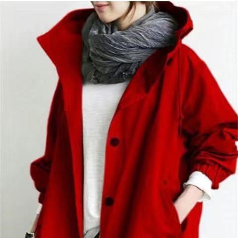 

Весняно-осінній новий жіночий одяг великих розмірів Корейська версія тонкого тренча Жирне середнє та довге вільне пальто XL