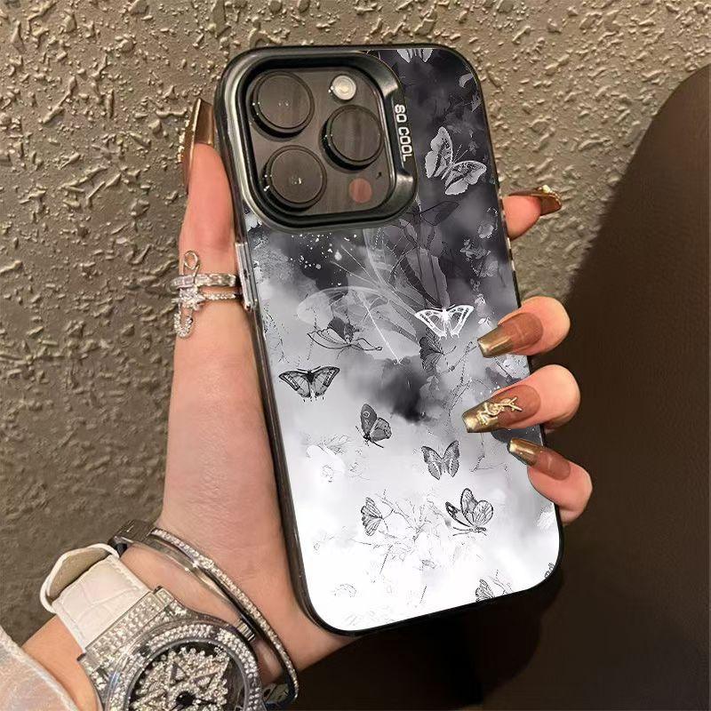 Full screen butterfly is suitable for Apple 16promax new mobile phone case iPhone15 anti-drop 14 niche 13, Korea 12