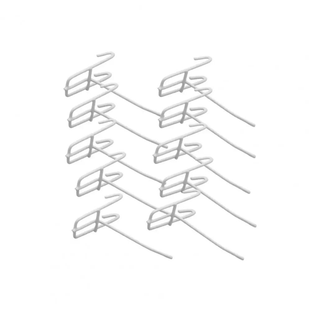 

10Pcs Reusable Mesh Panel Hangers Universal Storage Hook Stable Display Panel Shelf Hook Wall 5cm белый