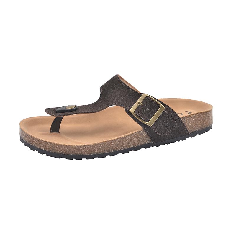 

Fashion Fashion Women Suede Clogs Slippers Adjustable Buckle Slip on Footbed Home Clog Slippers Outdoor Beach Sandals With Arch support 42 шоколадный
