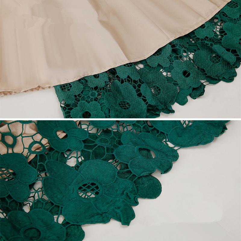 2022 Women Elegant Fashion Flower Embroidery Hollow Out Lace Skirts Womens Casual Sexy Skirt Party Black Skirt