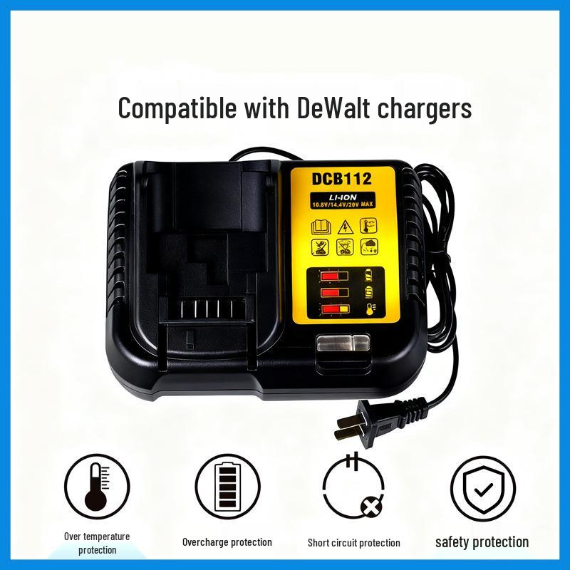Compatible with DEWALT 10.8V 12V DCB120 Battery & DCB112 Charger for Hand Drill/Screwdriver