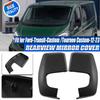2PCS Matte Black Rear View Mirro Cover Cap Fit For Ford Transit Custom 2012-2023