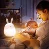 Silicone Led Bunny Lamp Rechargeable Touch Sensor Nursery Night Light With Timer Girls Birthday