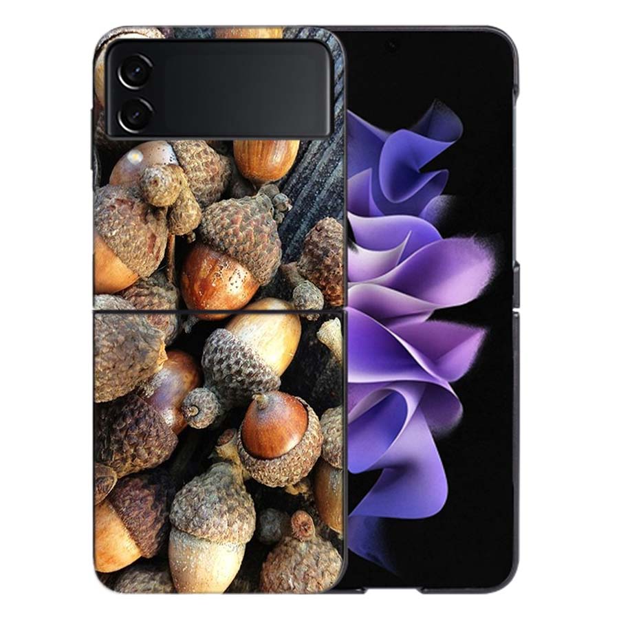 

Autumn Yellow Leaf Acorns and Oak Leaves Phone Case For Samsung Z Flip 6 7 5G Galaxy Z Flip 5 4 3 5G Cases Shockproof Hard Cover Galaxy Z Flip
