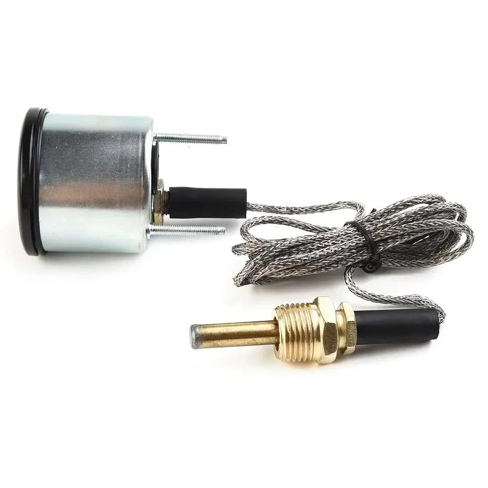 Indicator de temperatură a apei de 2 inci cu senzor 130 ℃/265 ℉ Senzor de temperatură ABS + accesorii metalice Nou practice