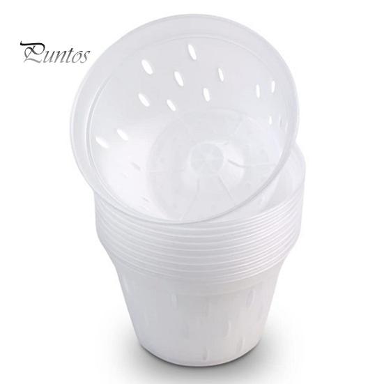 Clear Orchid Pot Reusable Orchid Flowerpot with Holes Plastic Ventilated Planter for Repotting Growing Indoor Outdoor Orchids