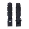 Motorcycle Foot Pegs Pair With 8Mm Mounting Size, Hinged Aluminum Footrest Pedals, Black Grip Pattern for Repair Work and Road Use