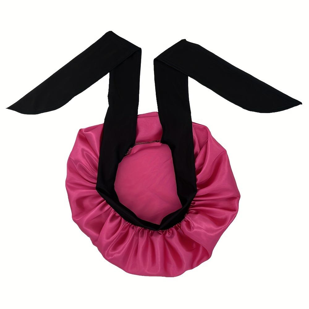 Satin Silky Bonnet With Adjustable Tie Band, Lightweight Sleeping Hair Cap For Women Men, Hair Care Night Bonnet