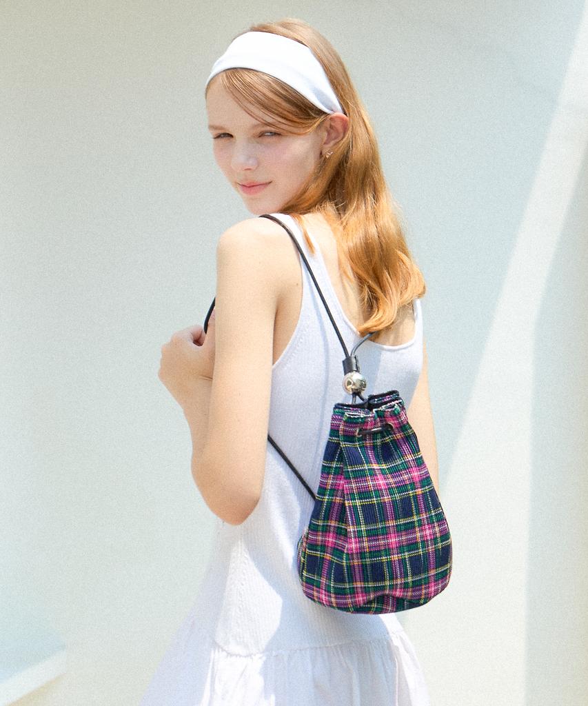 Holly Loves Love False Bag_Navy Check