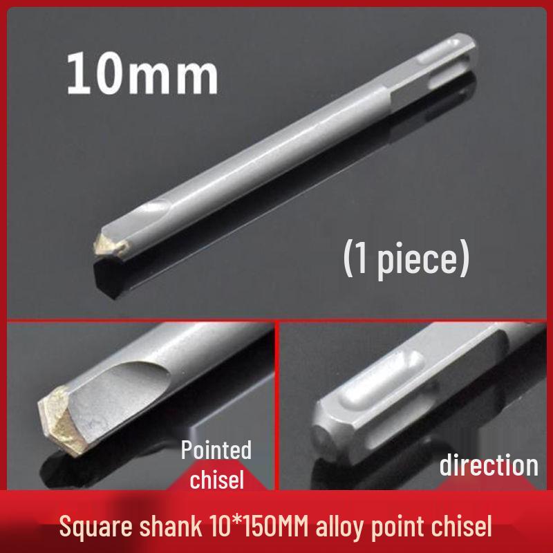 Elektryczny zestaw dłut udarowych: Uchwyt sześciokątny i kwadratowy, Szpiczaki i płaskie dłuta do rowkowania betonu i ścian