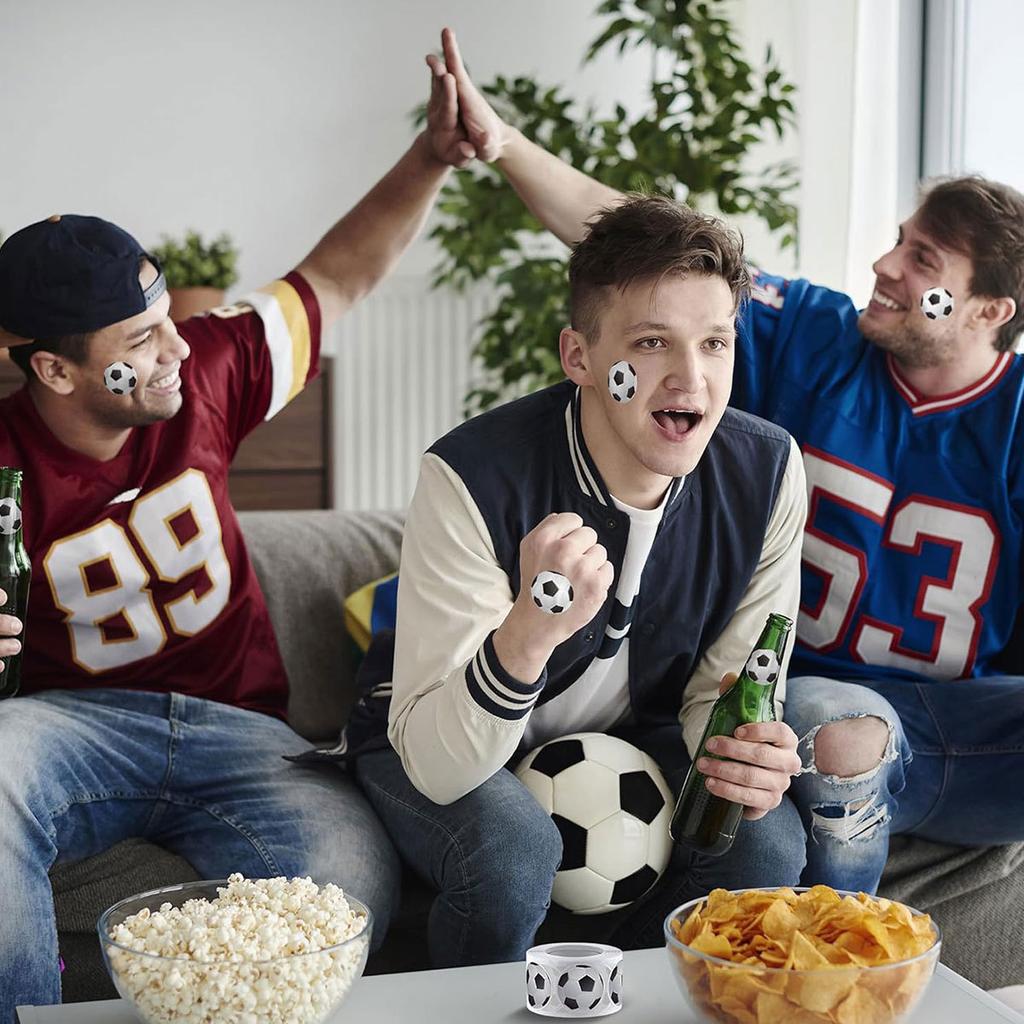 500 Stück Fußball-Aufkleber 1 Zoll Selbstklebend Sportball-Aufkleber Etiketten Rolle Für Sportparty-Zubehör Teamgeschenk Geburtstagsparty