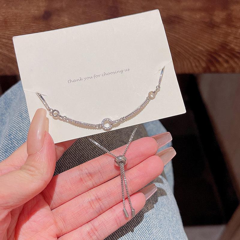 Korean Geometric Micro-Pavé Luxury Bracelet - Trendy  Hand Jewelry For Women Daily Party Accessories