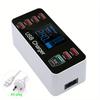 40W Quick Charger QC3.0 8-Port Multi USB Charger Station Fast Charging For iPhone 15 14 13 Por Tablet Desktop with Type C PD 20W