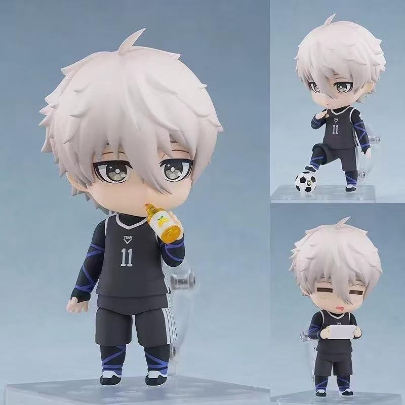 Blue Lock Anime Peripherie Q-Version Modell Nagi Seishiro Isagi Yoichi Mikage Reo PVC Actionfigur Sammlerstück Spielzeug Geschenk