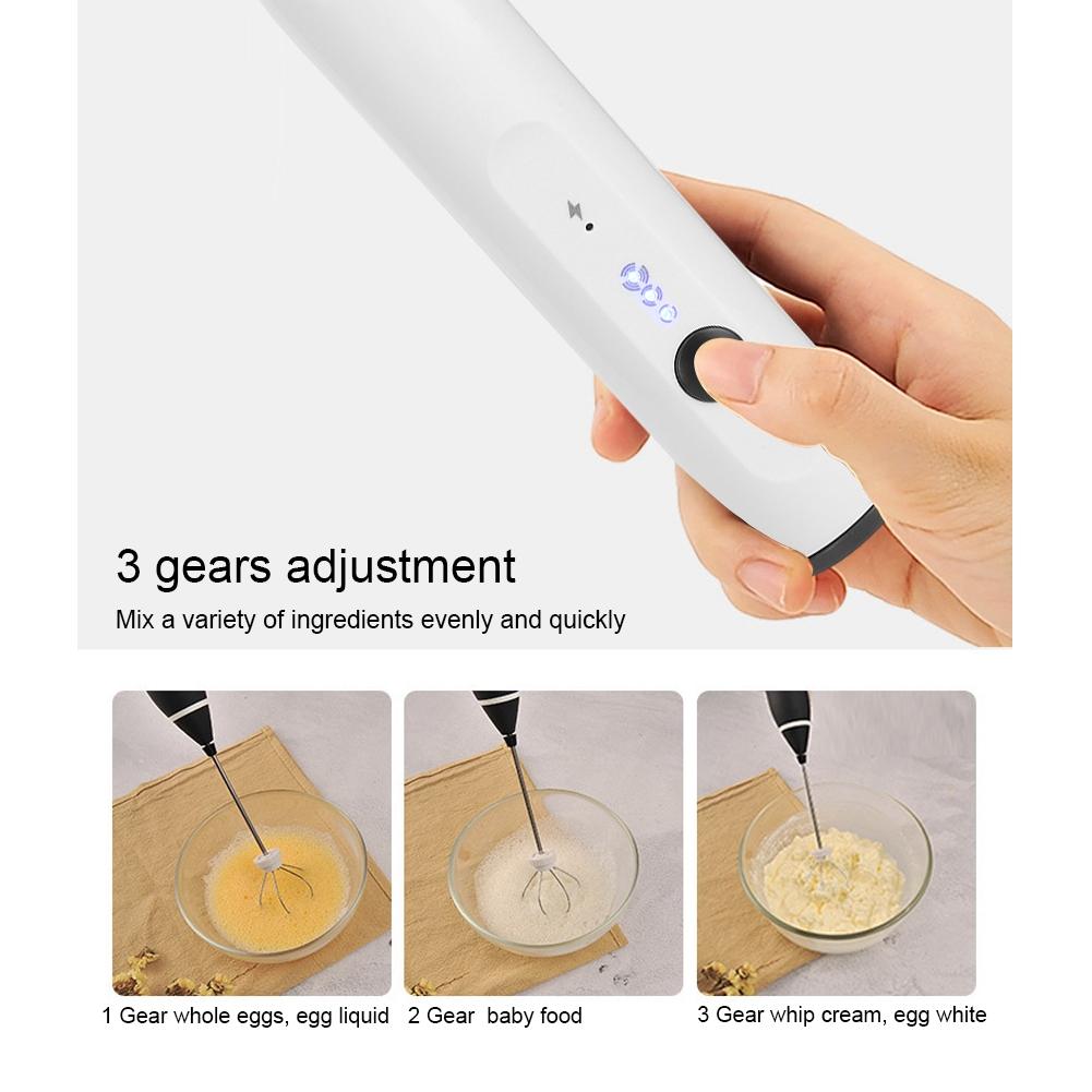Small Electric Whisk Handheld Foamer for Coffee Hot Chocolate USB Charging