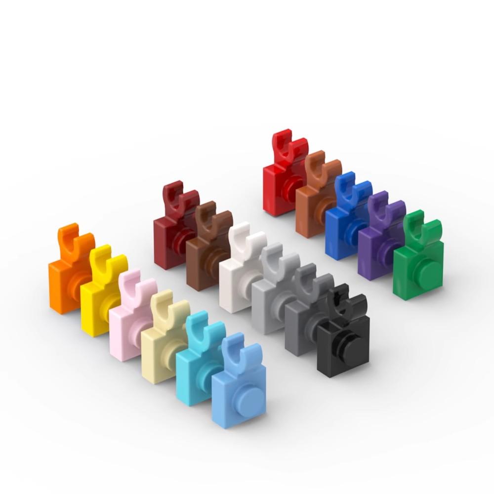 20pcs MOC Parts 61252 Plate Special 1 X 1 with Clip 6019 Compatible Bricks DIY Assmble Building Blocks Particle Kid Brain Toy