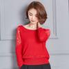 Ice Silk Knitted Sweater Women's Spring and Summer Korean Version Short Style Pullover Hollow Bottom Sweater Versatile Thin Top