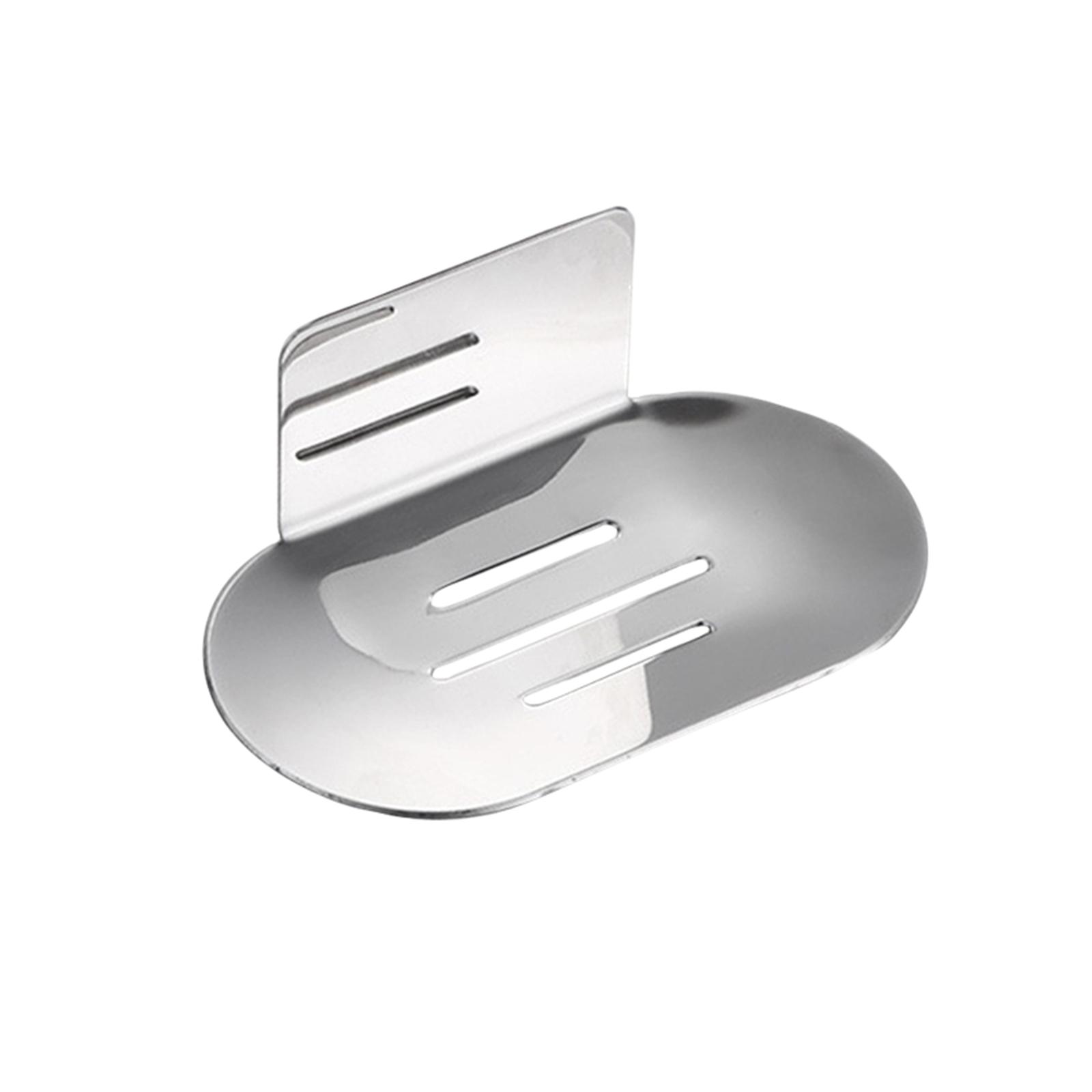 

Мыльница без пробивки, Мыльница из нержавеющей стали, Подвесная полка для ванной без гвоздей, Коробка для мыла для ванной Мыло. One Size