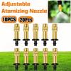 10/20Pcs Adjustable Atomization Garden Spray Nozzle Drip Irrigation Water Sprayer Fine Mist Nozzles for Yard Farm Lawn Watering